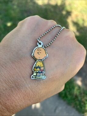 Peanuts Charlie Brown Loungefly Stainless Steel Enamel Necklace